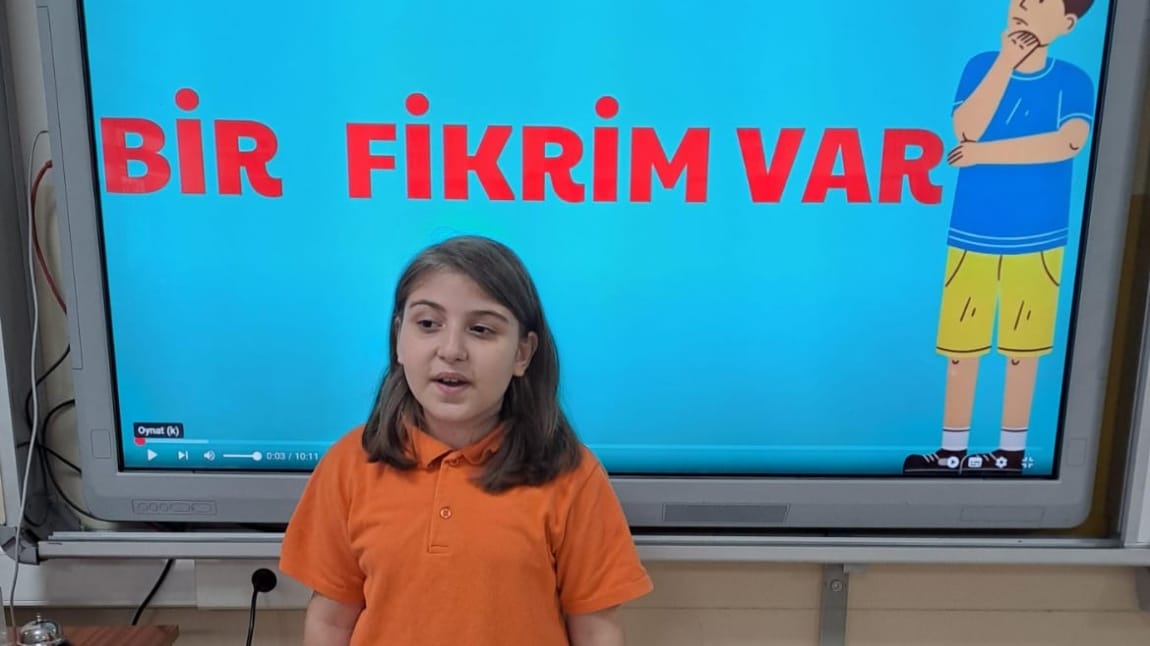 1.DÖNEM SONU FAALİYET HAFTASI- BİR FİKRİM VAR, HİTABET YARIŞI, BELGESEL VE ANİMASYON GÖSTERİMİ